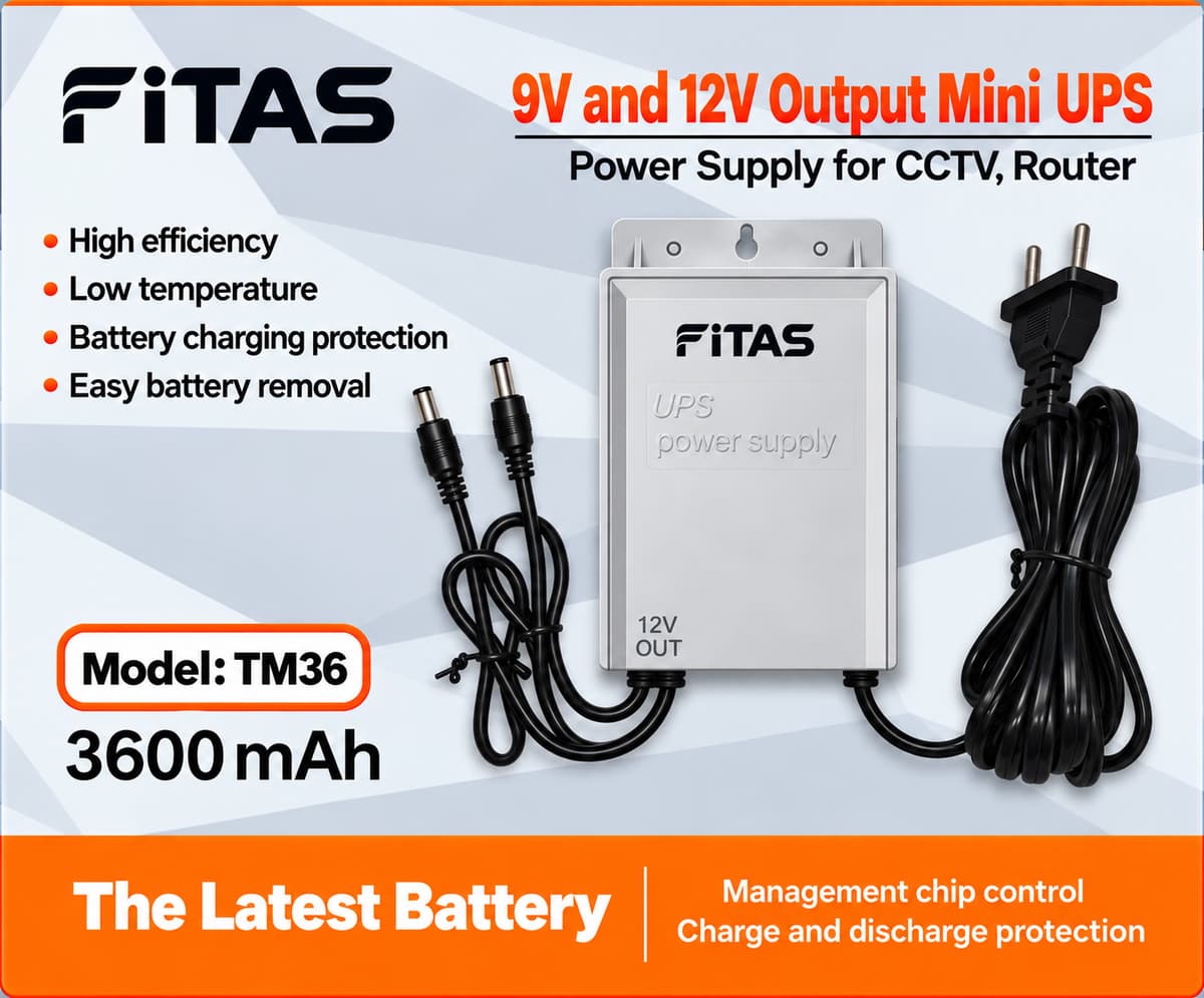 FiTAS TM36 DC Mini UPS 12V 2A Dual Output