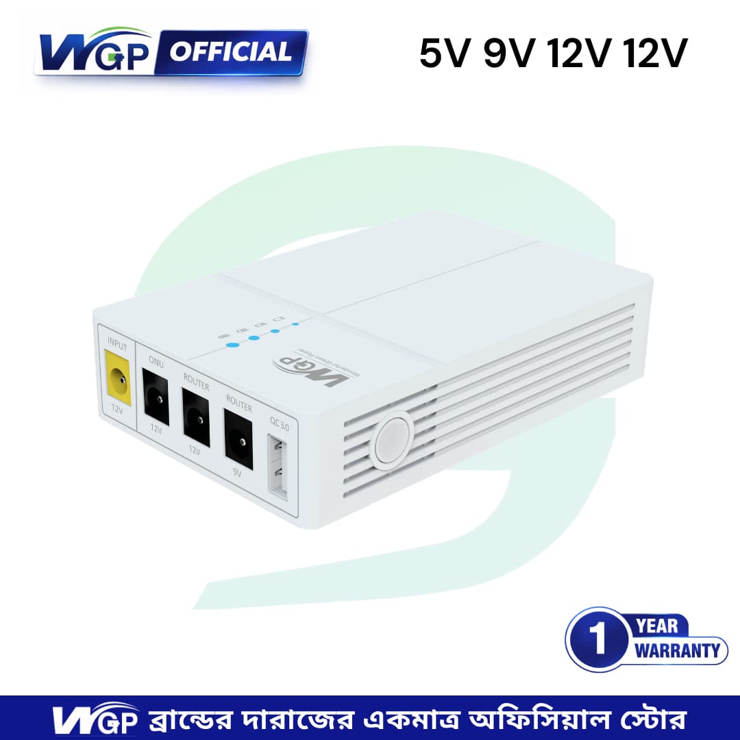 WGP Optima 302 27W Mini DC UPS Quick Charge 3.0 USB 5V 9V 12V 12V