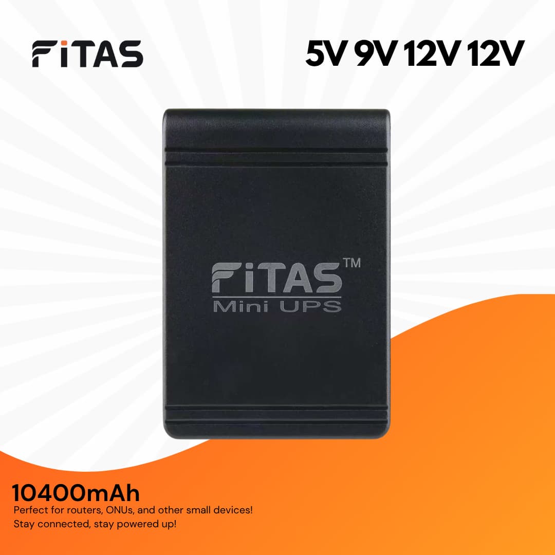 FiTAS TM95 DC Mini UPS 5V 9V 12V 12V With TYPE-C Fast Charging