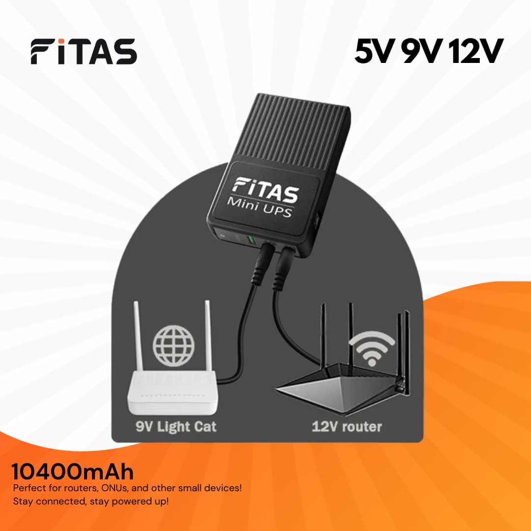 FiTAS TM55 DC Mini UPS 5V 9V 12V