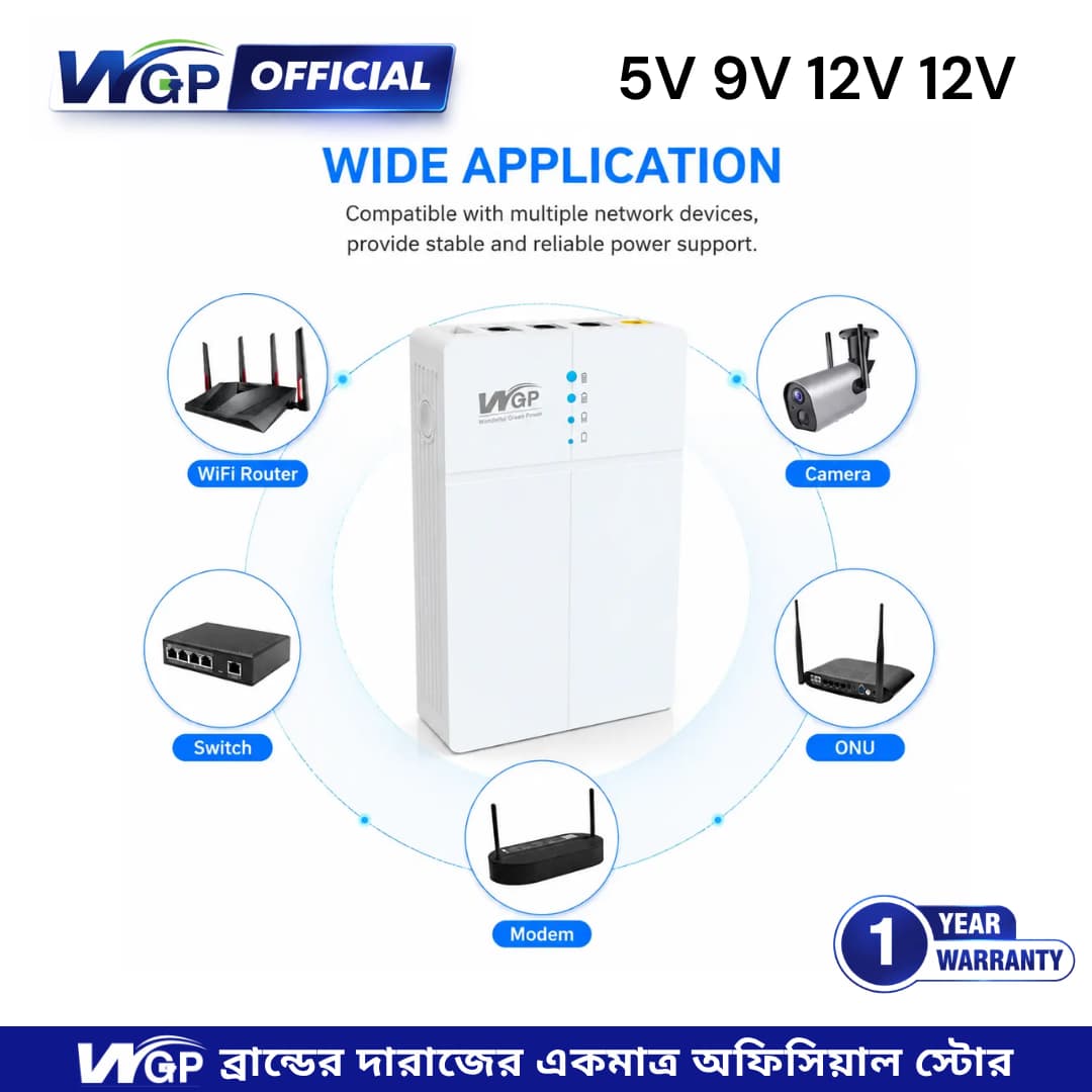 WGP Optima 302 27W Mini DC UPS Quick Charge 3.0 USB 5V 9V 12V 12V