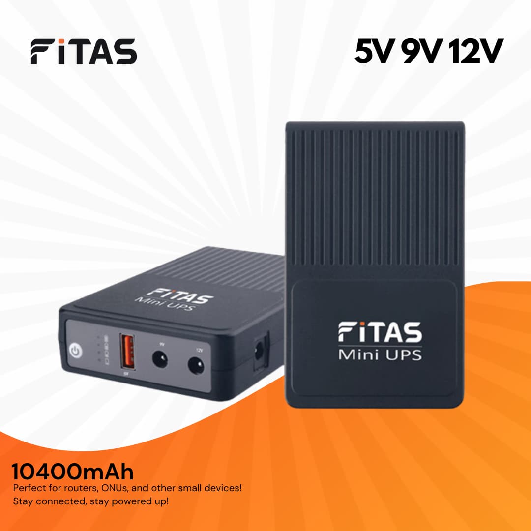 FiTAS TM55 DC Mini UPS 5V 9V 12V Output With Charger