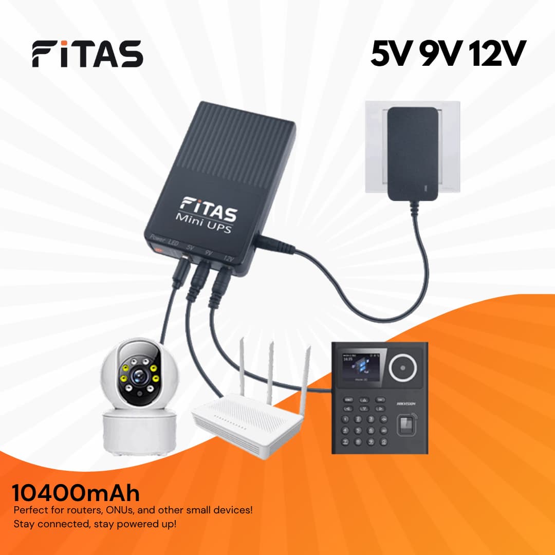 FiTAS TM55 DC Mini UPS 5V 9V 12V